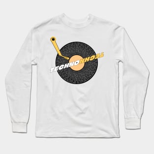 house music is life techno themed design Long Sleeve T-Shirt